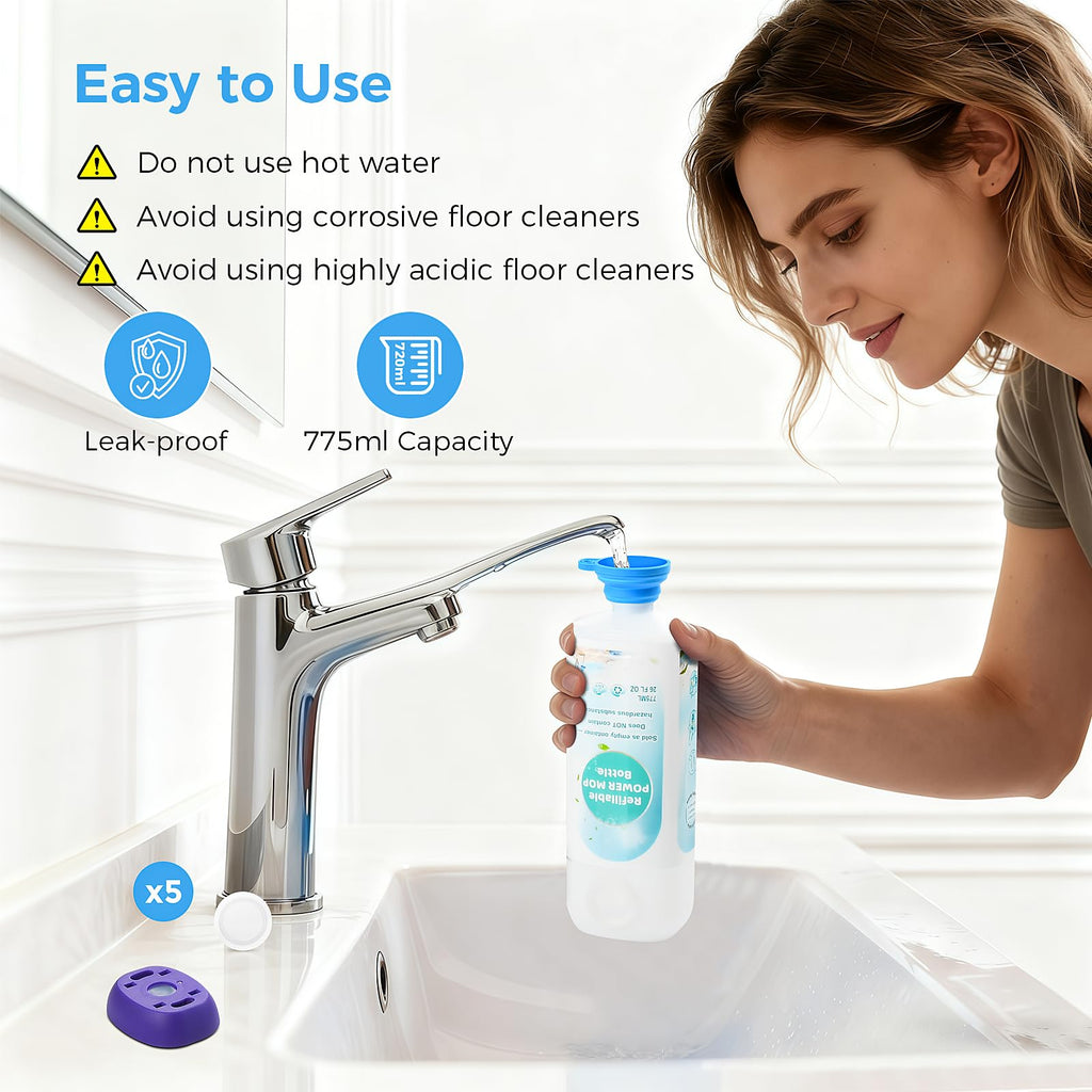 Power Mop Refillable Bottle for Swiffer PowerMop Multi-Surface Mop