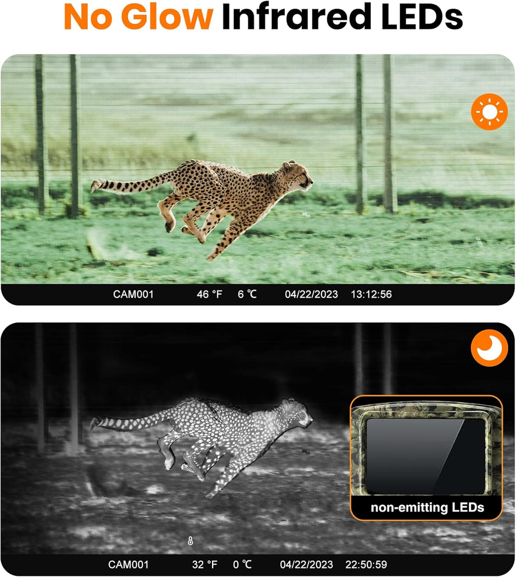 Trail Camera - 4K 48MP WiFi Game Camera with Night Vision, 0.05s Trigger Motion Activated Camera, IP66 Waterproof