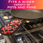 Cast Iron Skillet Pan Pot Holder Covers Mitts Black Non-Slip Washable Sleeves for BBQ Baking Kitchen Cotton