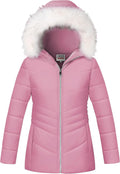 Girl’s Winter Parka Coat Long Hooded Waterproof Warm Fleece Puffer Jacket