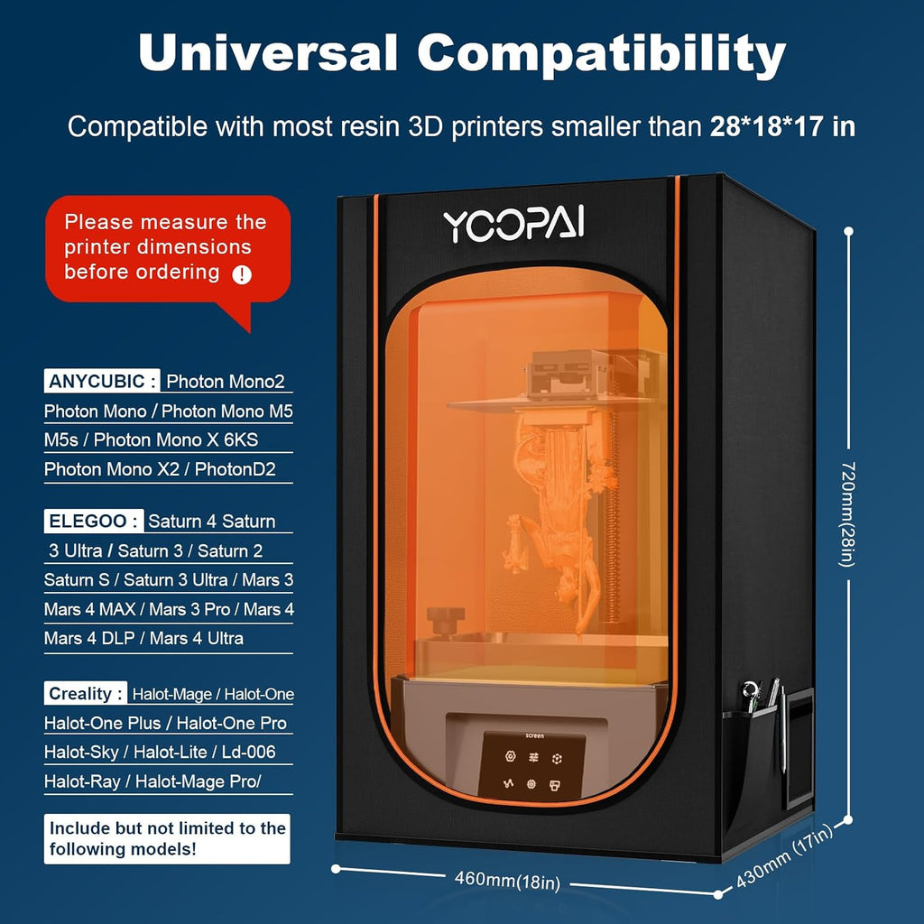 Multifunctional Resin 3D Printer Enclosure with Ventilation Filter | High Quality 3D Printer Vented Enclosure Tent