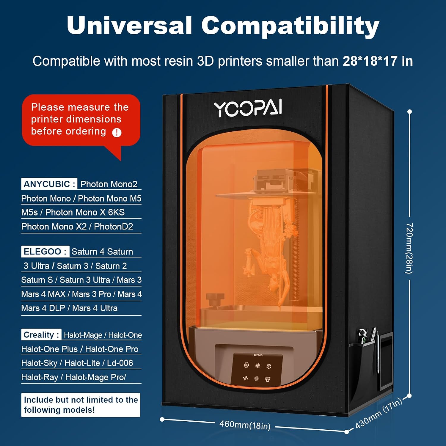 Multifunctional Resin 3D Printer Enclosure with Ventilation Filter | High Quality 3D Printer Vented Enclosure Tent