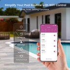 SURAIELEC WiFi Pool Timer, 40Amp 2HP, 120/240/277VAC, Smart Pool Controller