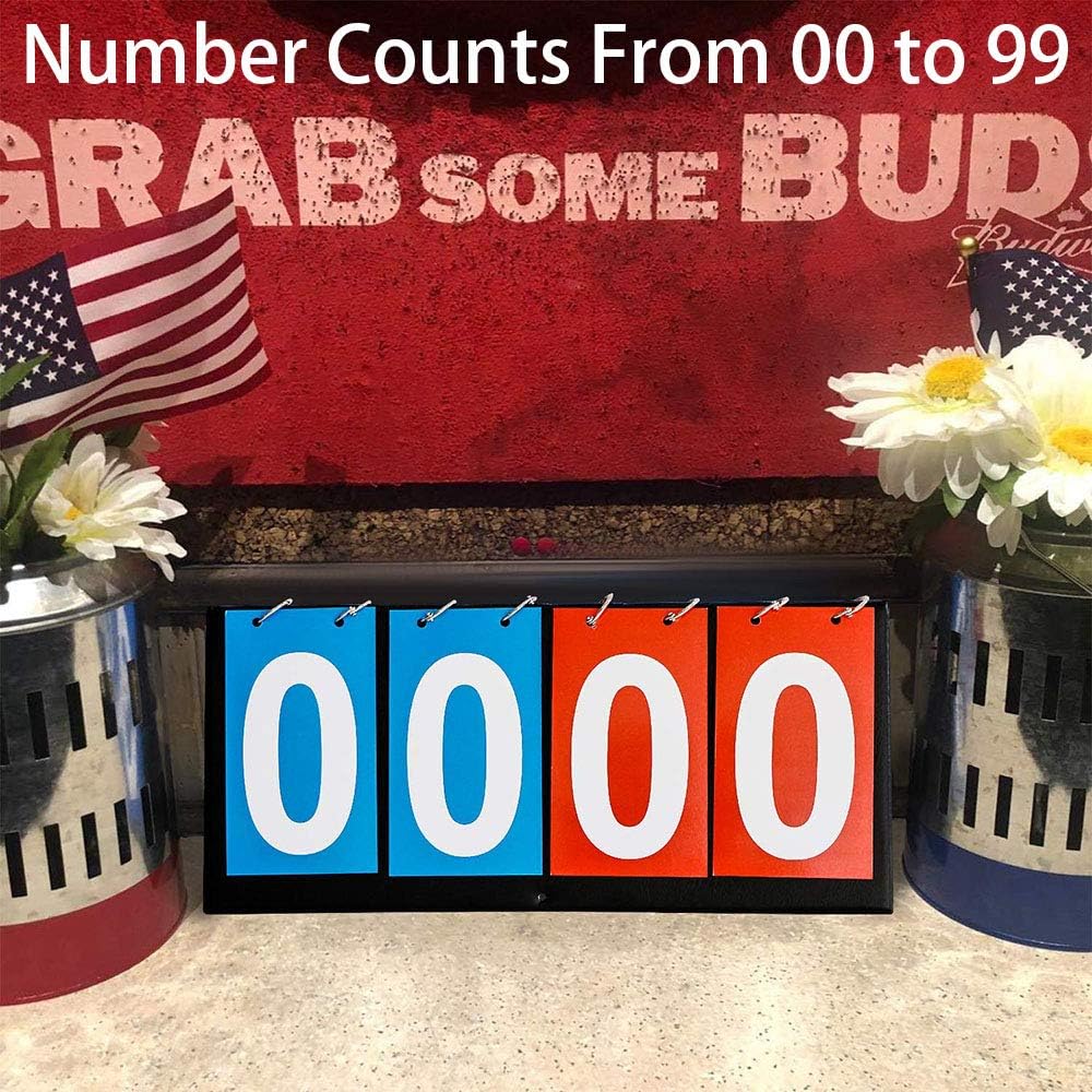 Portable Table Top Scoreboard Flipper, Multi Sports Score Flip Scoreboard