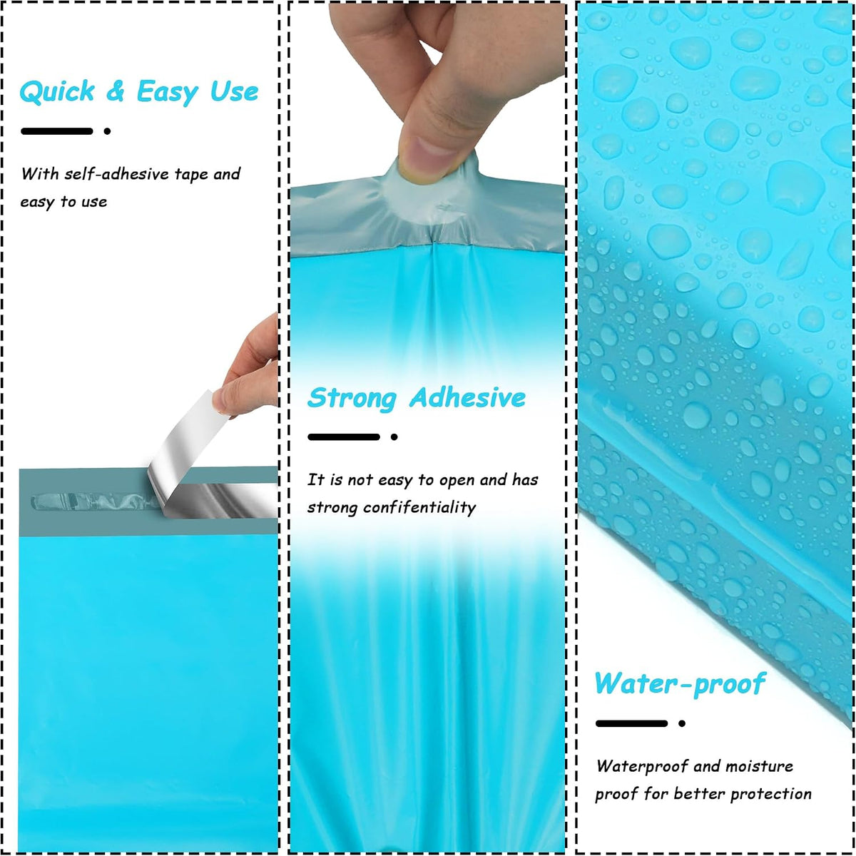 Poly Mailers 10x13 Inch, 200 Pcs Shipping Bags, Blue