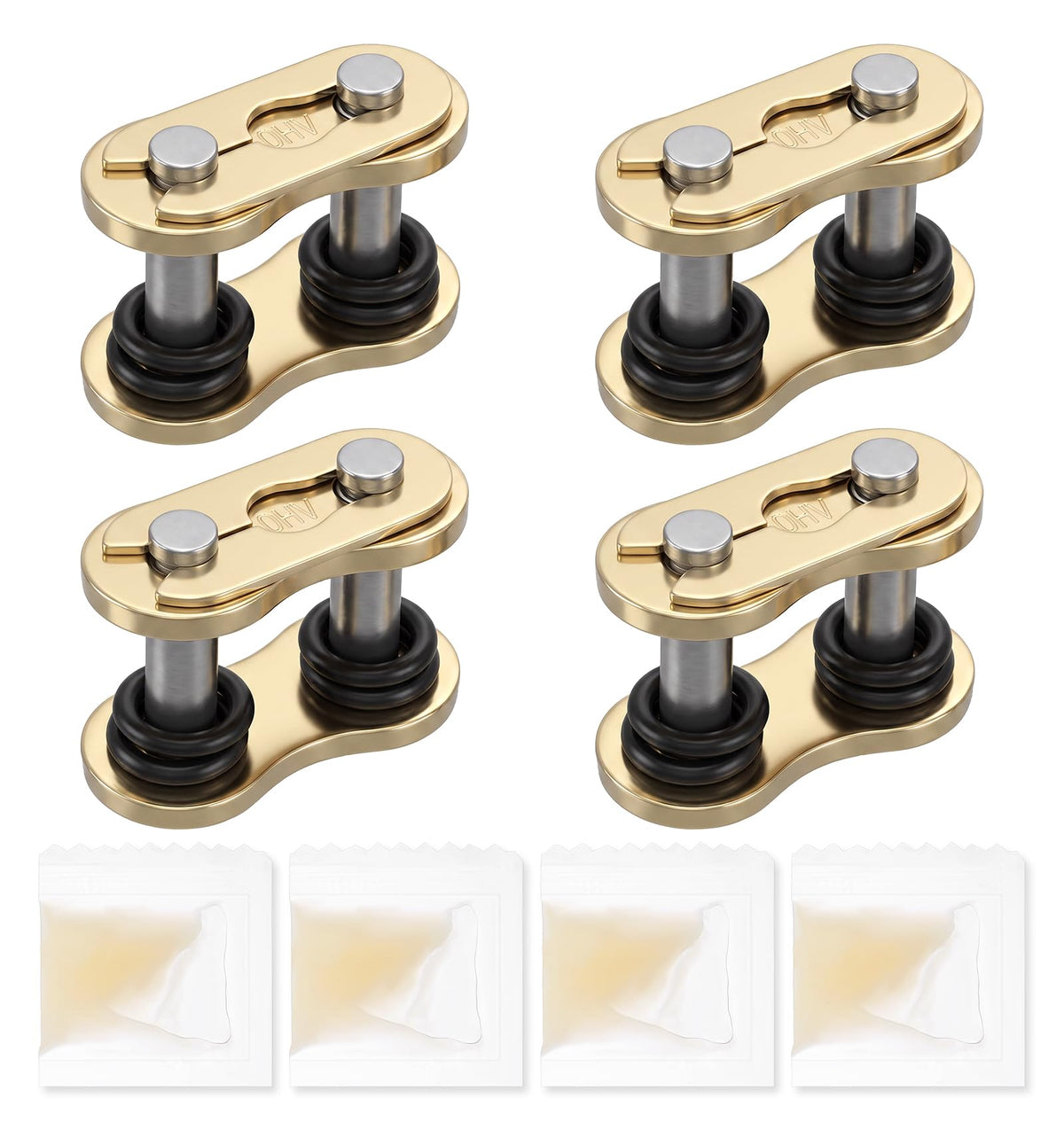4 Pcs Chain Master Link, 520 Chain Master Link, 4 Free Lubricant