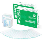 Microscope Slides and Covers, 100 Glass Slides + 200 Coverslips | Pre-Cleaned, Safe Ground Edges, 45°Corners, High