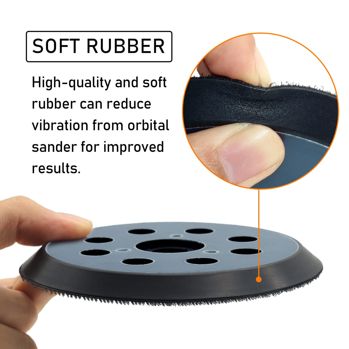 2 Pack 5‘’ Sander Replacement Pad Compatible with DeWalt DW4388 DW421 DW423