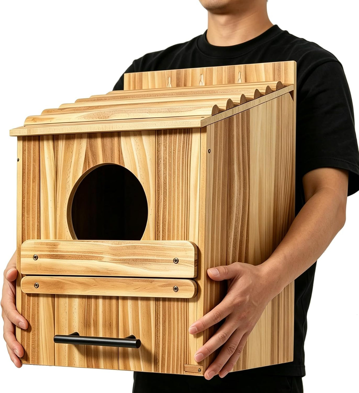 Large Owl Houses for Outdoors, 17" x 12.5" x 12.5" Barn Owl Box
