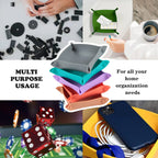 Collapsible Board Game Storage Bowls, Portable Folding Tray Accessory Holds Tabletop Bits, Components, Pieces, Dices