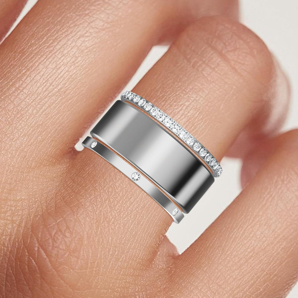 ZOOROO 2-Pack Stackable Bands for Oura Ring 5/Oura Ring 4/Oura Ring 3 Stack
