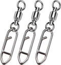 30-Pack Fishing Speed Clips Quick Change Snap Swivels, Ball Bearing Swivel Power Clips Fishing Snap Swivels