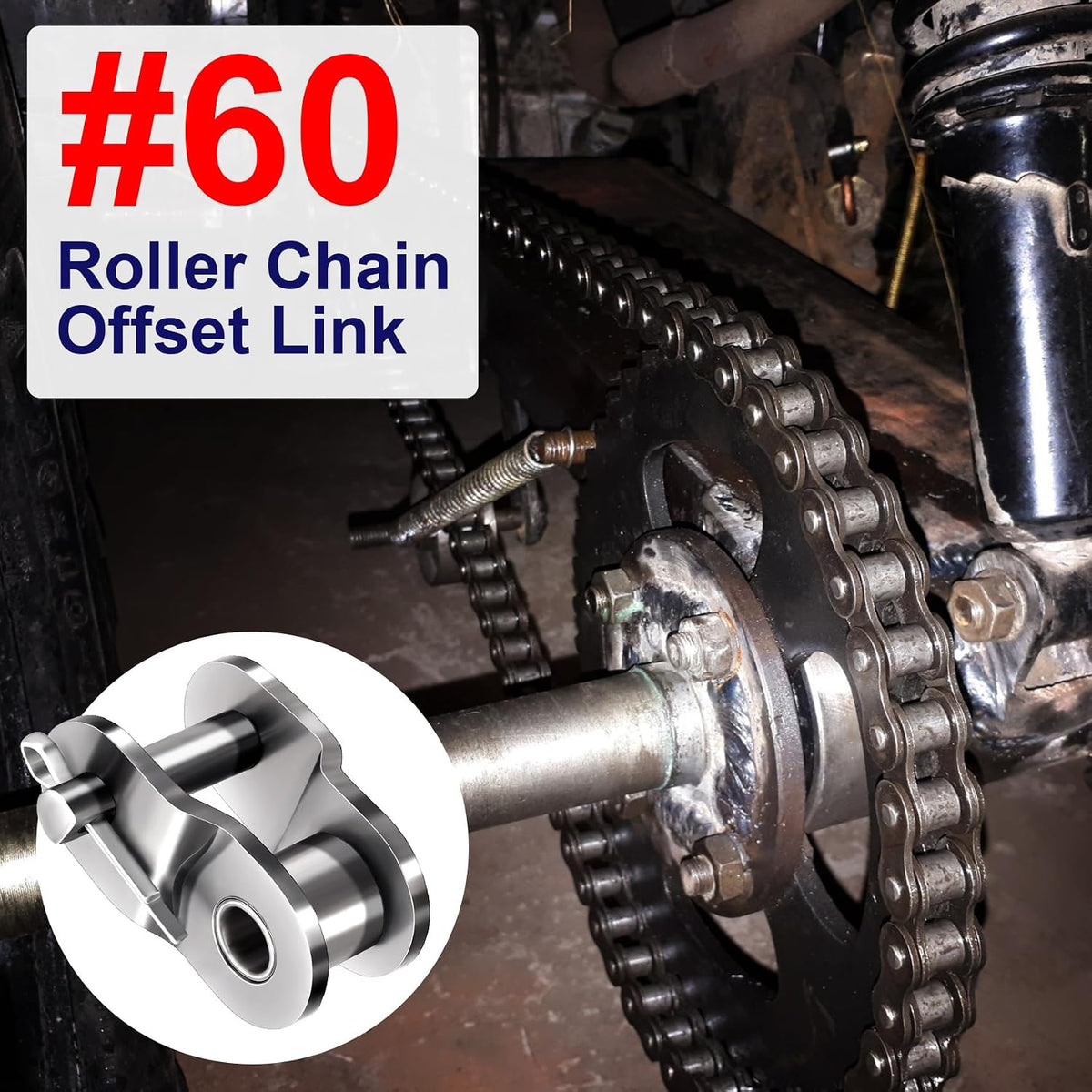 4 PCS #60 Roller Chain Offset Half Link