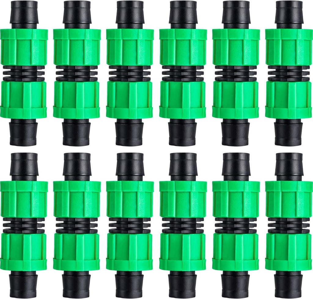 Hotop 12 Pieces 5/8 Drip Irrigation Coupling