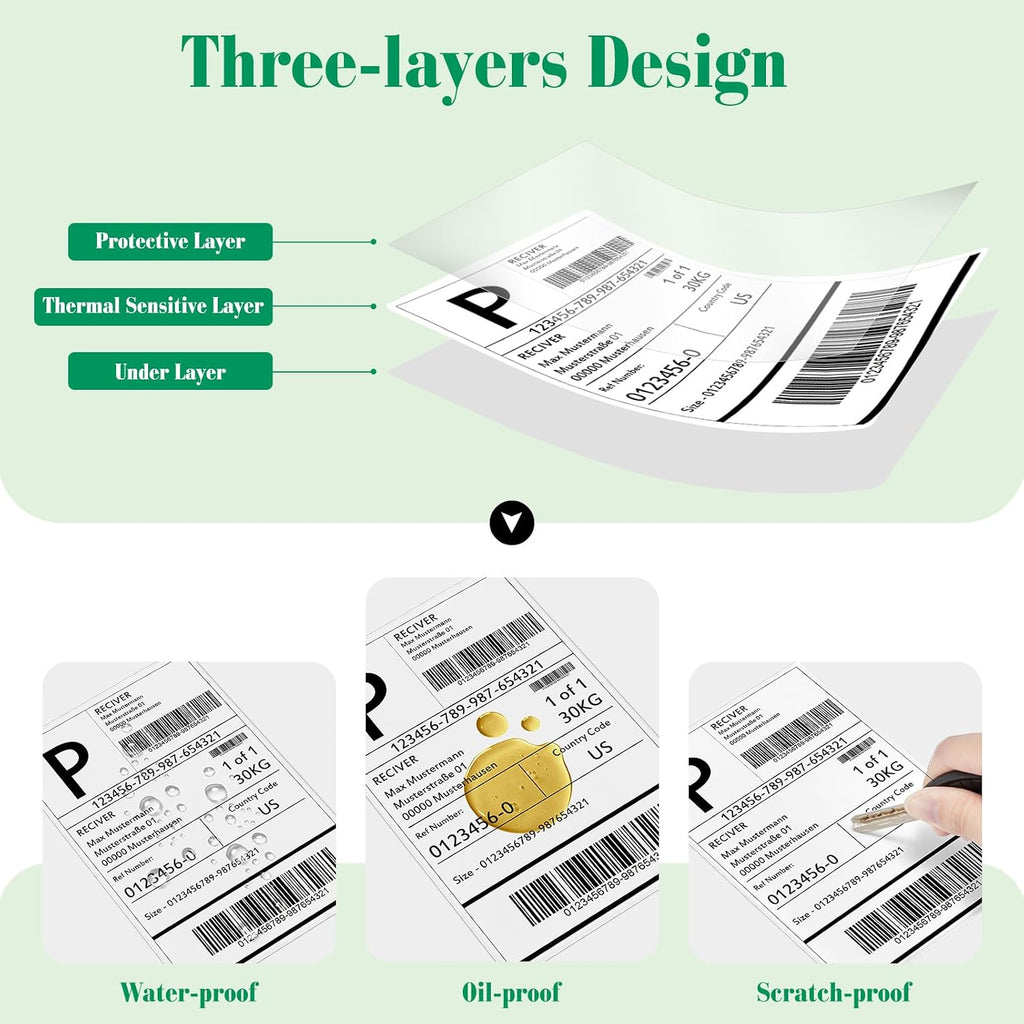 Thermal Labels 4x6 200 Labels Fanfold Direct Shipping Labels | Perforated and Strong Adhesive Mailing Stickers Paper