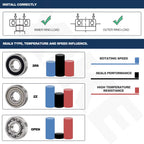 XIKE 10 Pcs 6706-2RS Bearings 30x37x4mm, Double Rubber Seals.