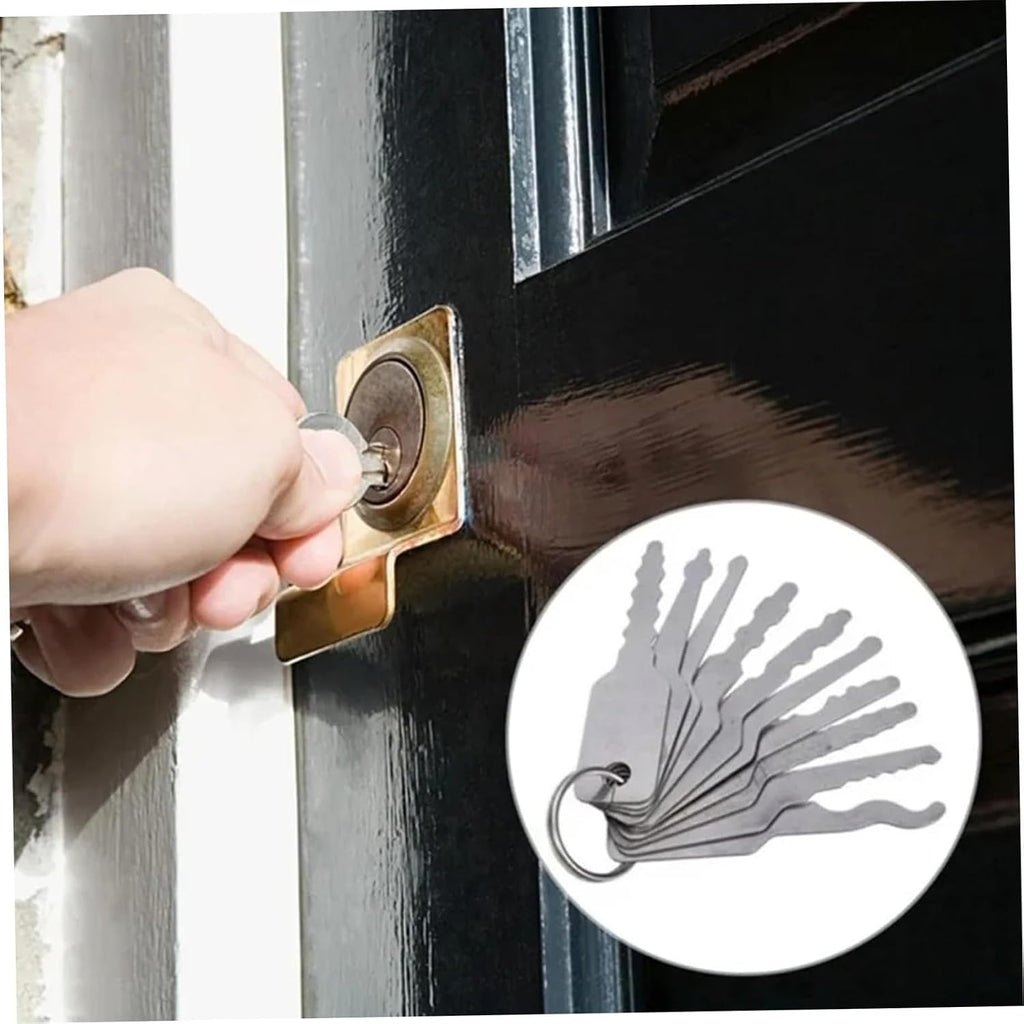Universal Lock Pick Set, 50-Piece Key Blank Collection for Car, Door, and Safe, Ergonomic Polished Steel Keys with
