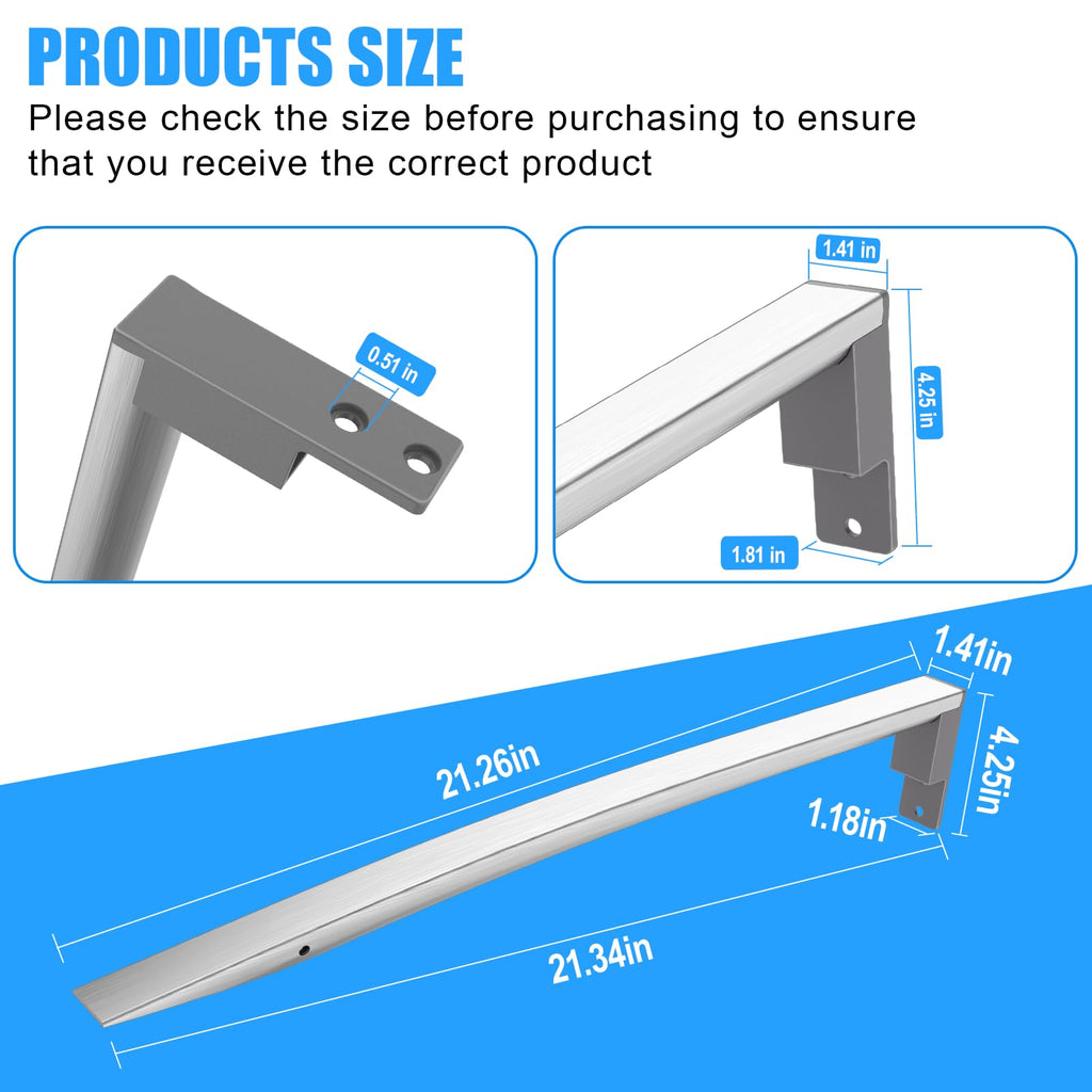 W10837029 Freezer Door Handle for Whirlpool Refrigerator Handle Replacement