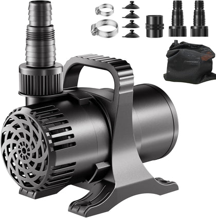 Pond Pump, 100W 1600 GPH Submersible Water Pump for Koi Ponds
