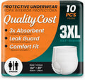 3XL (64–85 inch Waist), Pull-Ups, 10 Count, Diaper QualityCost Adult Diapers Women and Men Incontinence Overnight –