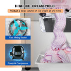 Commercial Small Countertop Hard Ice Cream Machine, Desktop hard ice cream maker for small business - 4 Gal/Hour