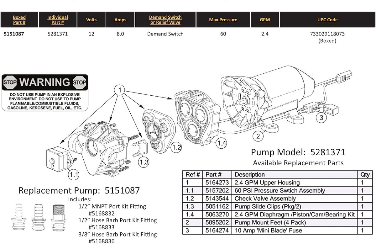 Fimco High-Flo 2.4 gal Pump Sprayer Pump