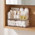 Stackable Medicine Cabinet Makeup Organizer for Bathroom, 2 Pack