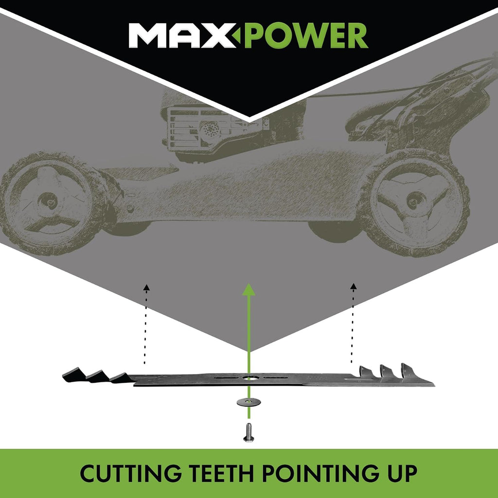 MaxPower 561738XB USA MADE 3 Blade Commercial Mulching Set