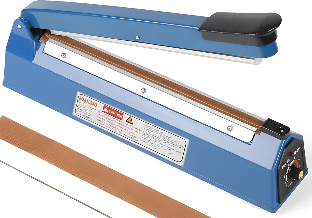 Impulse Sealer 12 inch Manual Heat Sealer Machine with Adjustable Heating Mode, ABS Shrink Wrap Bag Sealers for