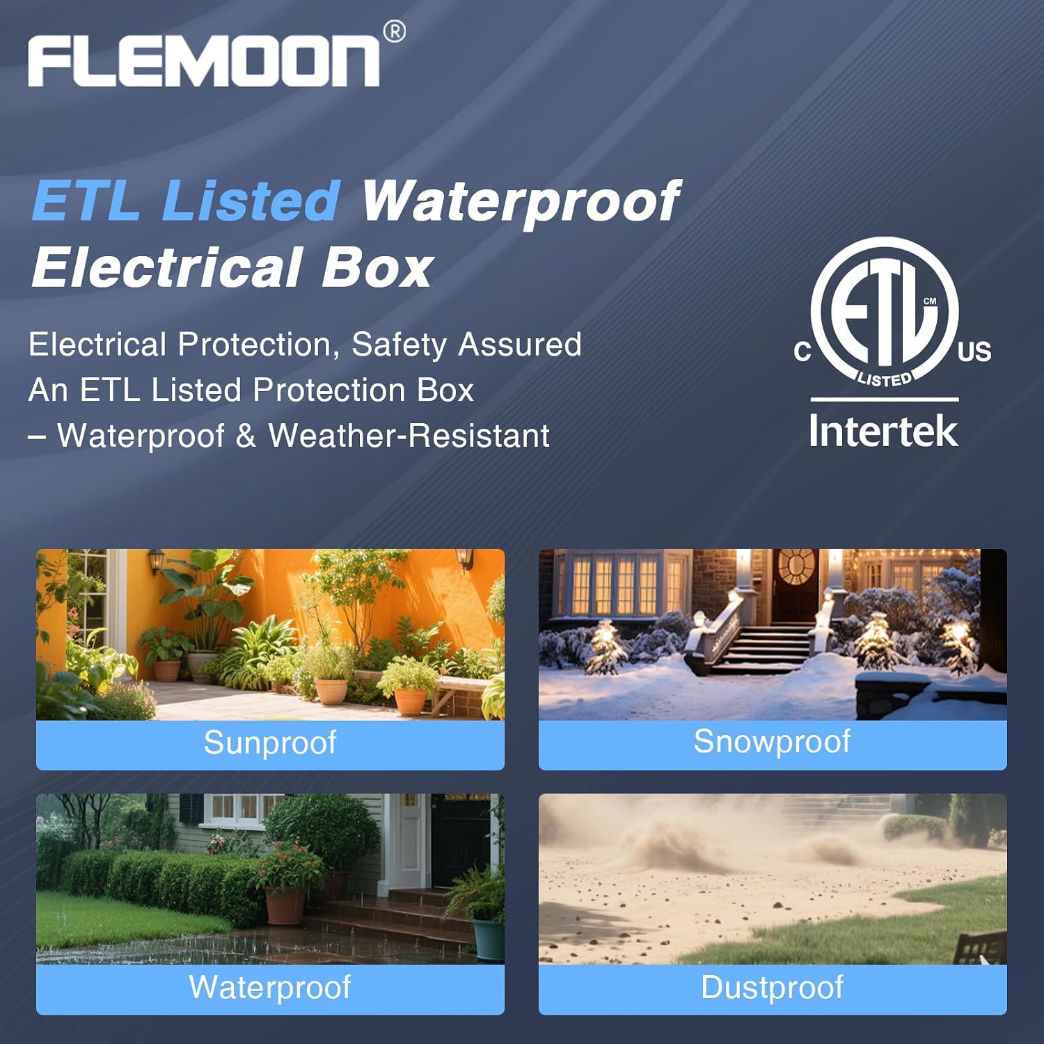 Large Outdoor Electrical Box (12.5 x 8.5 x 5 inch), IP54 Waterproof Extension Cord Cover Weatherproof, Protect