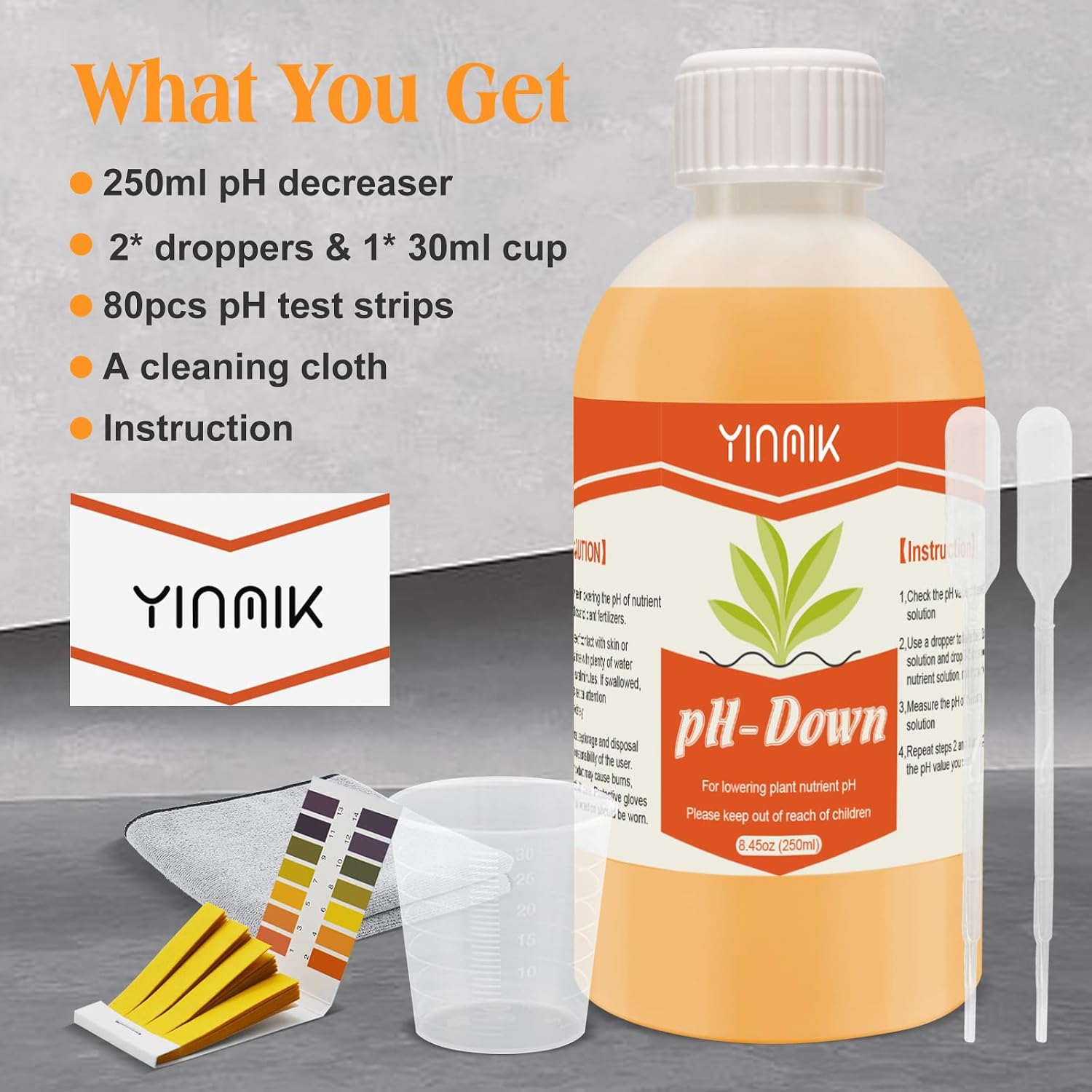 General Hydroponics pH Down Liquid, pH Control Liquid Decreases pH Levels