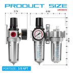 NANPU 3/8" NPT Air Filter Pressure Regulator Lubricator