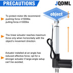JQDML 4 Inch Stroke 1700 lbs Heavy Duty Linear Actuator 12V
