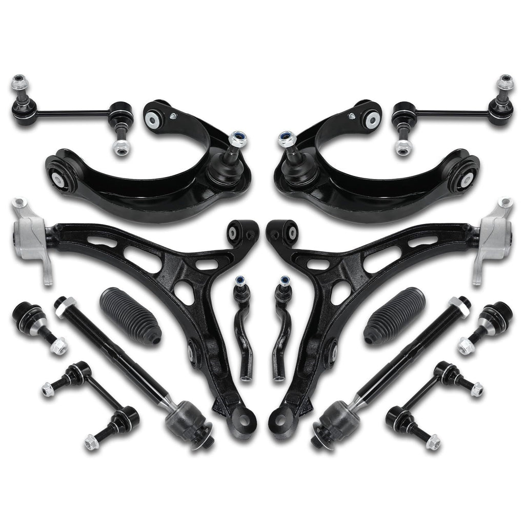 POWERGEAR 16PCS Suspension Kit Upper Lower Control Arm Ball Joint
