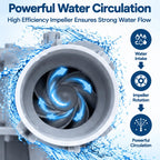 GJRGEG1Y Dishwasher Circulation Pump for Whirlpool WDF330PAHB 2015-2026,Efficient Water Flow