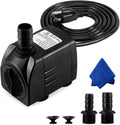 400GPH Submersible Fountain Water Pump for Pond Aquarium Hydroponics