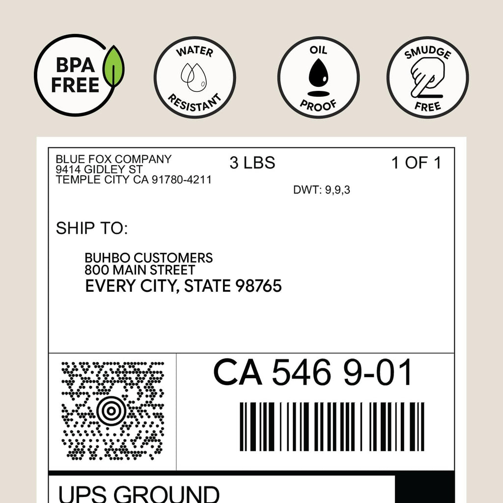 Direct Thermal Labels - 4 x 6 inch - White, 500 Labels | 1 Fanfold Stack, Perforated, BPA Free, Paper Material