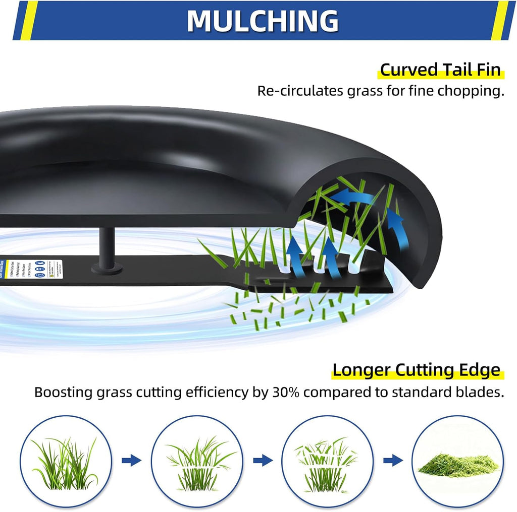 GICOOL 942-04290 Mulching Mower Blades for Cub Cadet 46 Inch Mowers