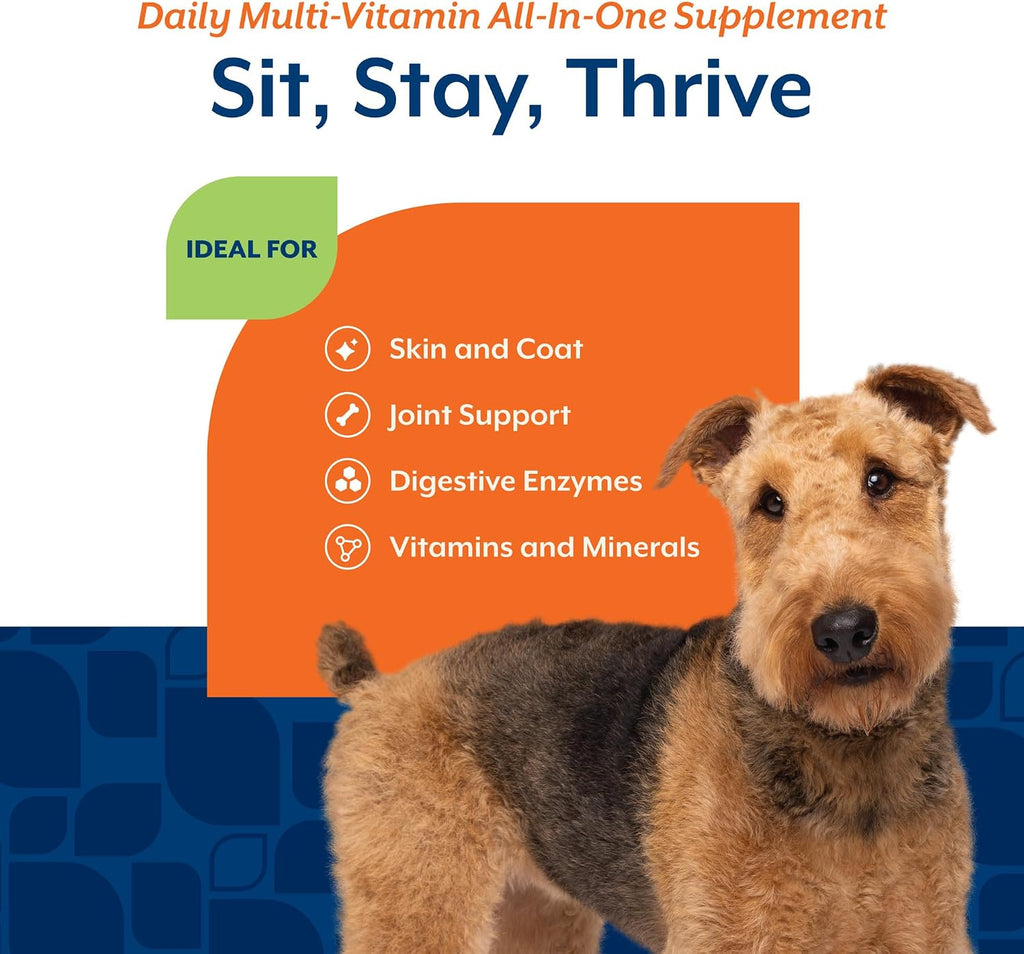 All-in-One Dog Supplement - for Joint Support, Digestion, Skin, Coat Care – Dog Multivitamins with Minerals, Omega-3