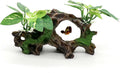 Fish Tank Decorations Artifical Driftwood Cave Aquarium Decor Ornaments Silk Aquarium Plants for Betta Fish Tank