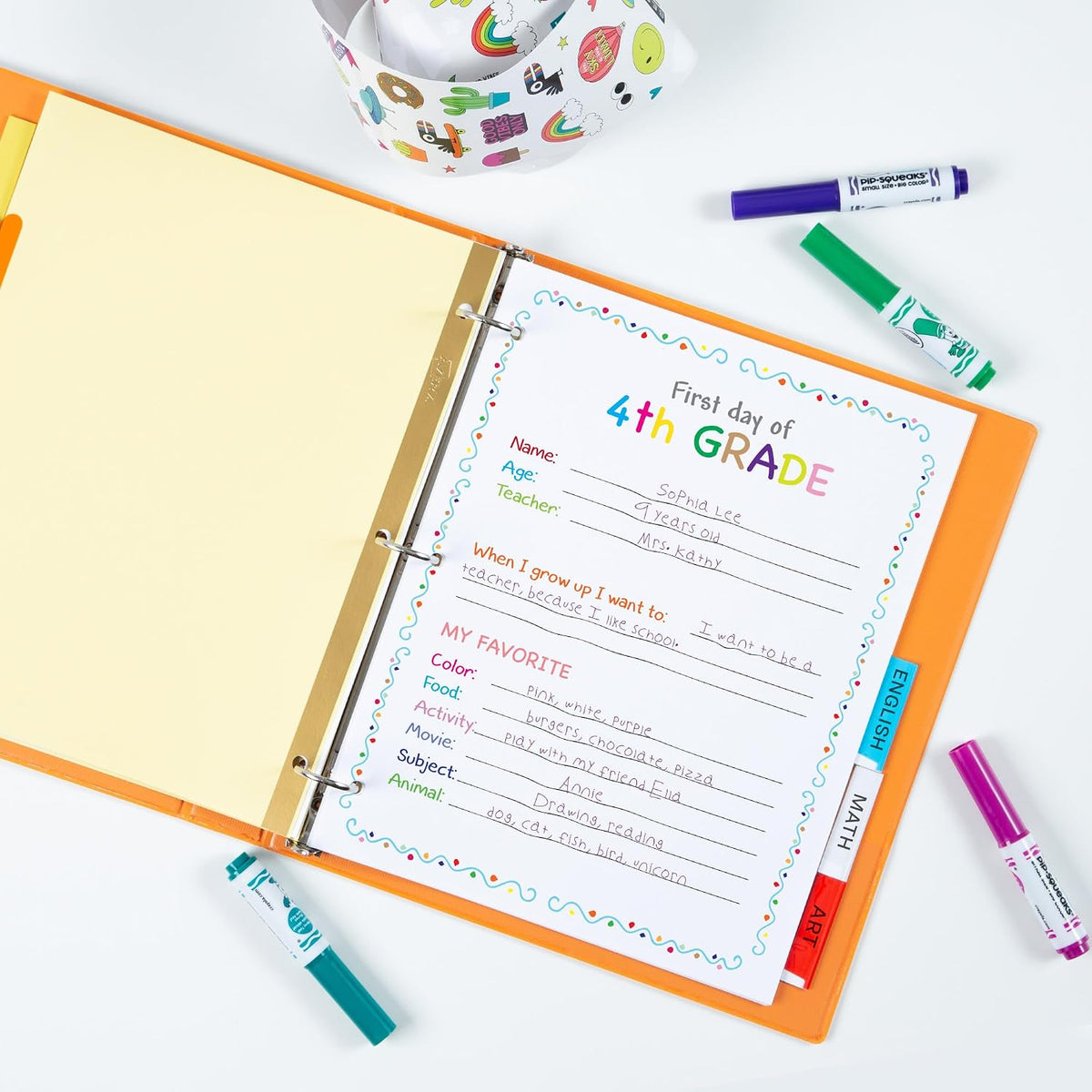 Avery Paper Dividers, Insertable Big Tab, 5-Tab, Multicolor, 6 Sets