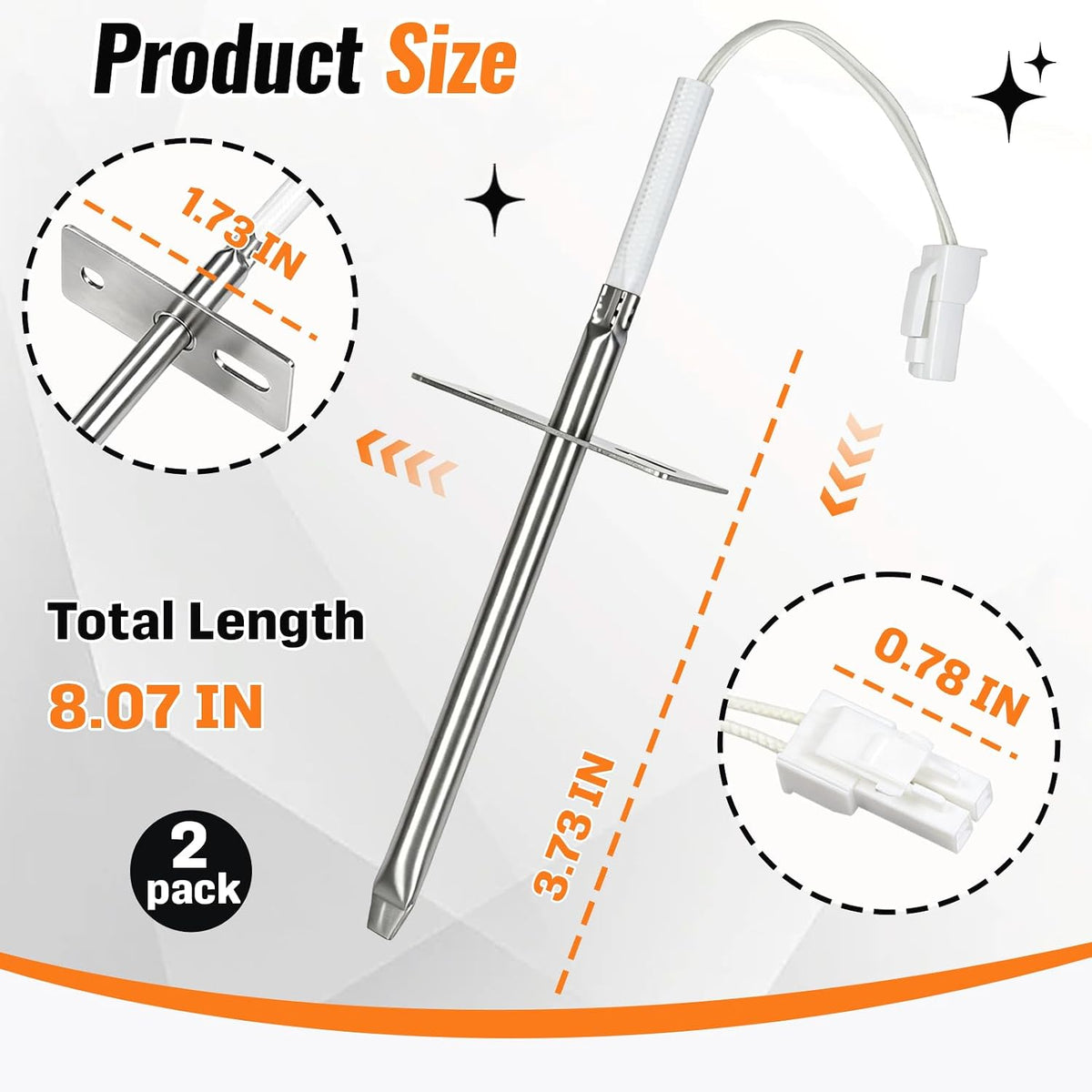 2PCS DG32-00002B EBG61305805 Oven Temperature Sensor Probe Range Thermistor