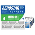 Air Filter 12x12x1 MERV 8 AC Filter, HVAC, Furnace Filter, 6 Pack