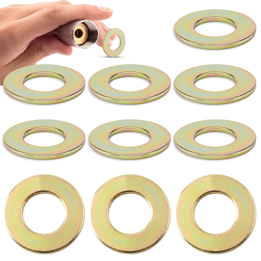 25 Pcs 1 Inch Grade 8 Flat Washer Alloy Steel Yellow Zin