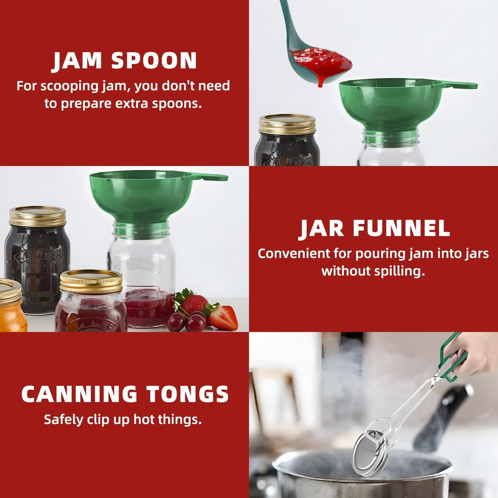 21.5 QT Stainless Steel Canning Pot with Lid and Rack, Stainless Steel Water Bath Canner,Canning Supplies Starter Kit