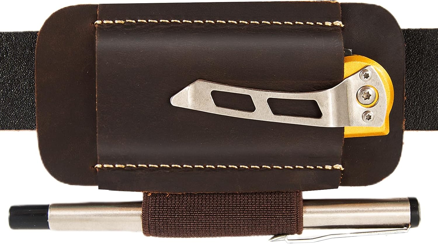 Leather Knife Sheath for Belt,Knife Sheath,Horizontal Carry Pocket Knife Holder,EDC Belt Organizer,Compact Draw Knife