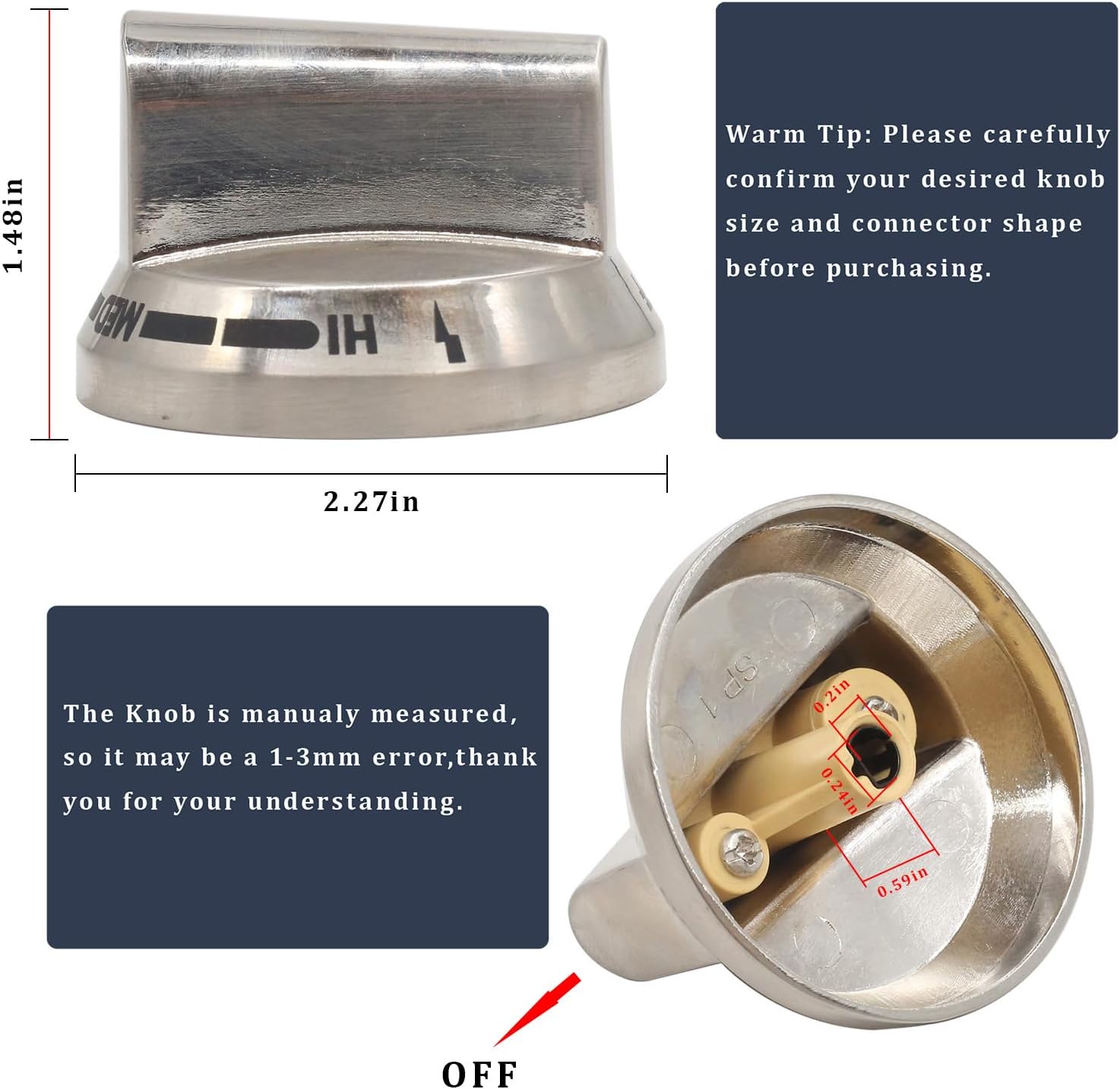 Stove Knob Compatible with Bosch Thermador Range/Oven 00609114