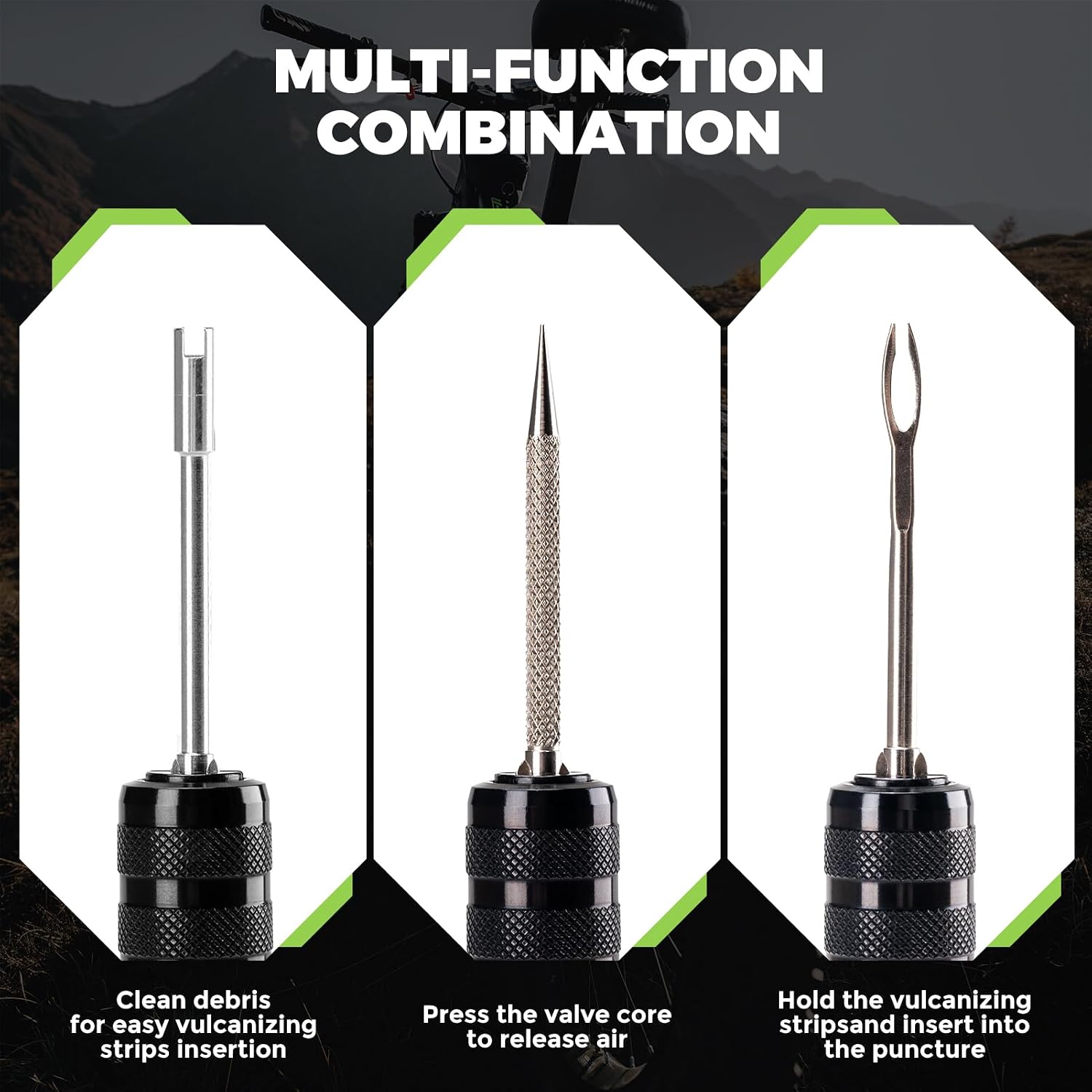 Bike Repair Kit Cycling Tubeless Tire Repair Kit for Mountain Bike and Road Bicycle