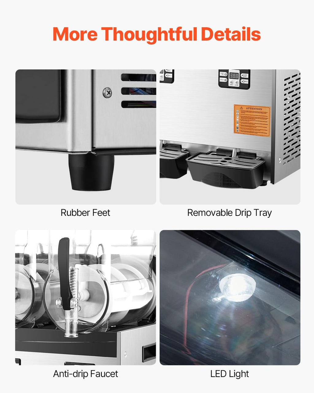 Commercial Slushy Machine, 12Lx3 Triple Tank Margarita Machine, 144 Cups Stainless Steel Margarita Smoothie Frozen