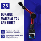 HFS Adjustable Magnetic Base Stand for Dial Indicator, 8mm Clamping Hole